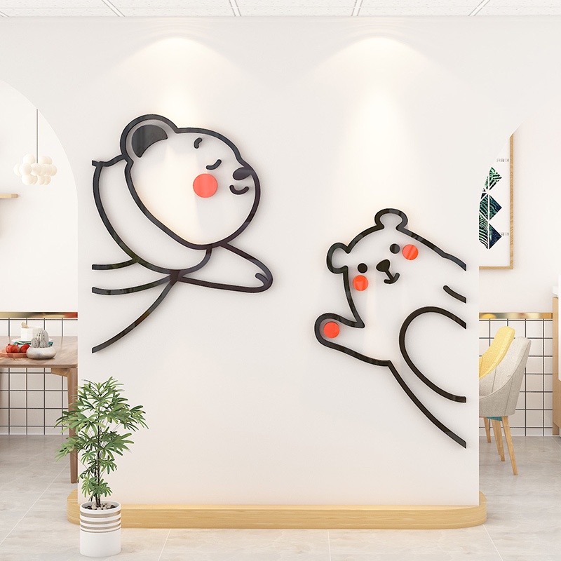 Tranh mica nổi trang trí voi chim cánh cụt hươu cao cổ 3d ba chiều hiên nhà hàng khách cô gái bố trí phòng phòng ngủ tranh dán tường