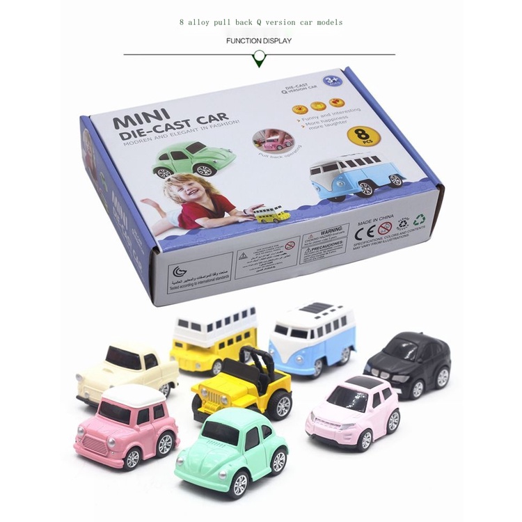 Mô Hình Xe Cảnh Sát mini Bằng Hợp Kim Dễ Thương Cho Bé Hoạt Hình