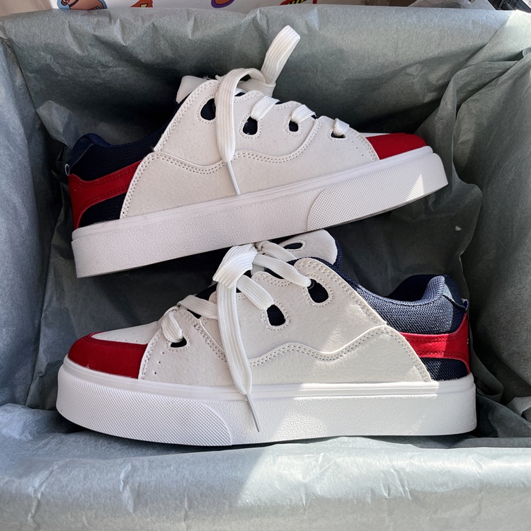 Giày Thể Thao Kasut Sukan Wanita Cổ Thấp Thoải Mái Phong Cách Retro Thời Trang Cho Nữ