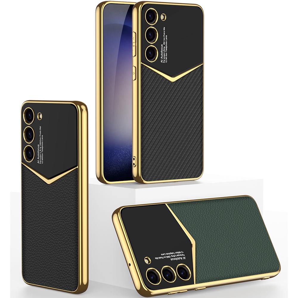 Ốp Điện Thoại Da + Silicon Dẻo Sang Trọng Chống Sốc Cho Samsung Galaxy S23 Samsung Galaxy S23 Ultra S23 Plus S23Ultra S23Plus