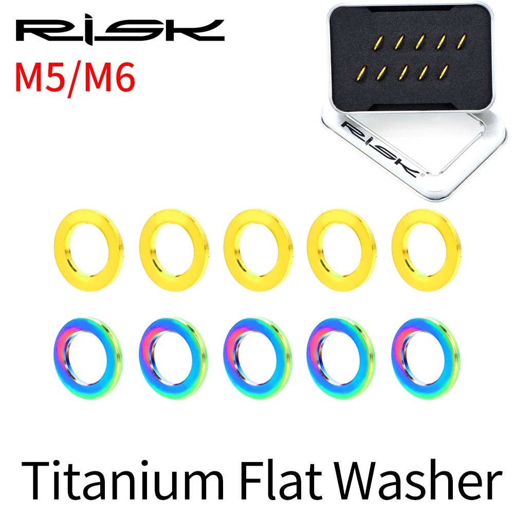 Set 10 Bu Lông M5 / M6 Bằng Titan Trọng Lượng Nhẹ 5mm 6mm Dành Cho Xe Đạp Leo Núi
