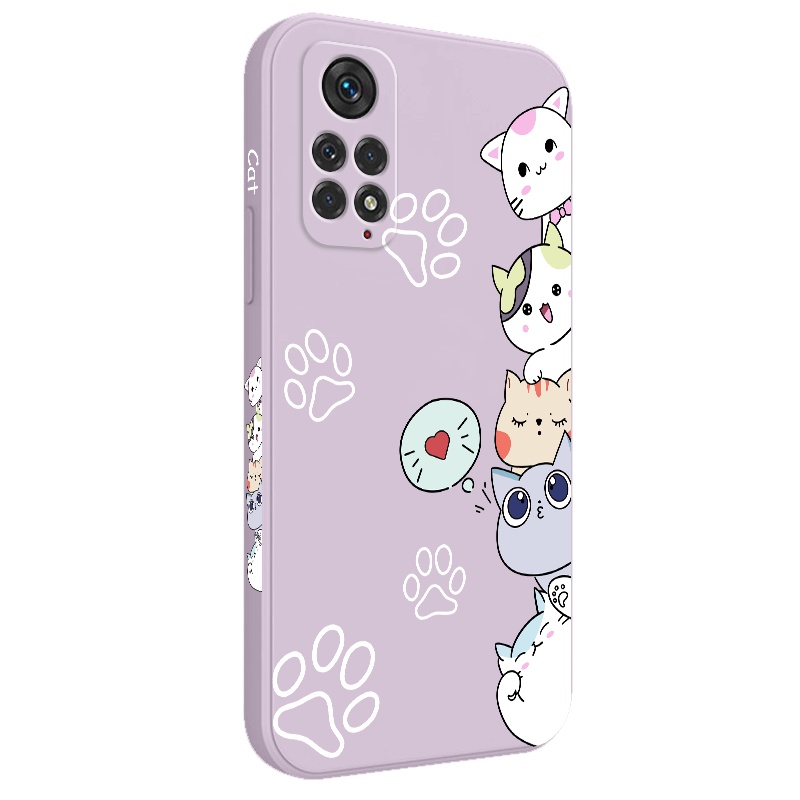 Ốp Điện Thoại Hình Mèo Xếp Chồng Sáng Tạo Cho Xiaomi Redmi Note 11S 11 11T Pro Plus 4G 5G