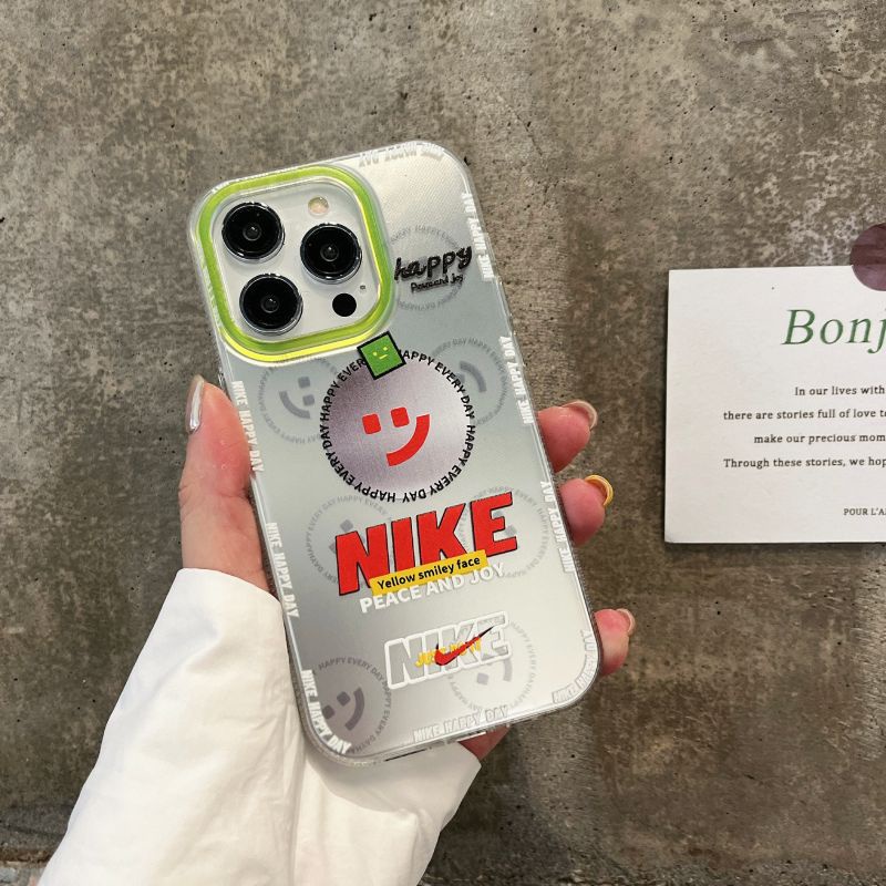 Ốp Điện Thoại Màu Bạc Họa Tiết Mặt Cười Sang Trọng Thời Trang Cho iPhone 14Pro Max 13promax 12 11