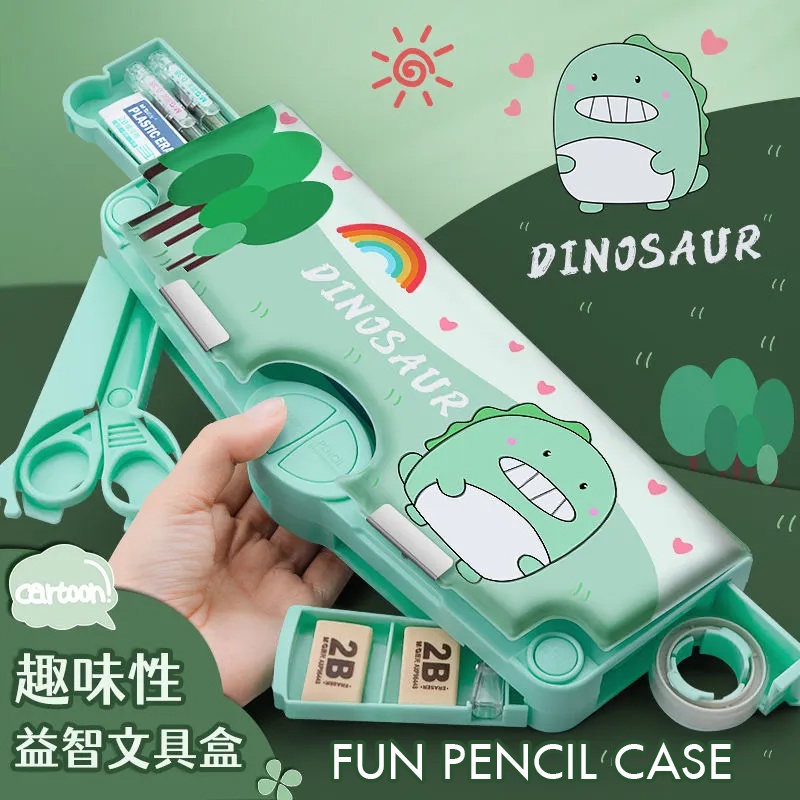 Hộp Đựng Bút Đa Năng Cỡ Lớn In Họa Tiết Hoạt Hình Dễ Thương Cho Bé Gái