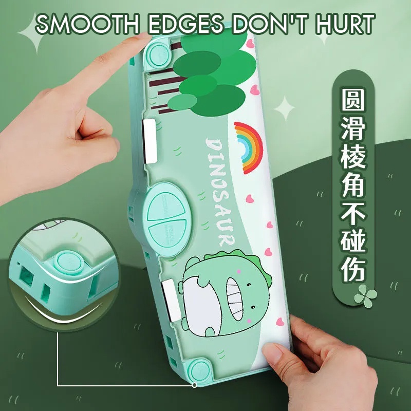 Hộp Đựng Bút Đa Năng Cỡ Lớn In Họa Tiết Hoạt Hình Dễ Thương Cho Bé Gái