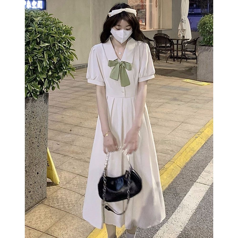 Đầm Midi Dáng Ôm Eo Vừa In Họa Tiết Hoa Chuông Phong Cách Pháp Cổ Điển Thời Trang Mùa Hè Xinh Xắn Cho Nữ