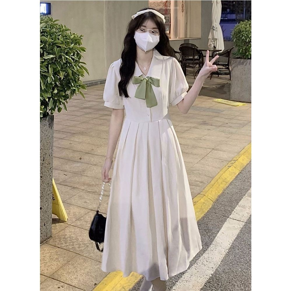 Đầm Midi Dáng Ôm Eo Vừa In Họa Tiết Hoa Chuông Phong Cách Pháp Cổ Điển Thời Trang Mùa Hè Xinh Xắn Cho Nữ