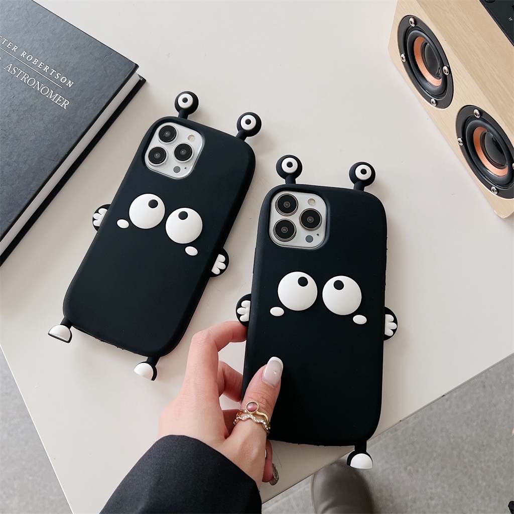 Ốp Điện Thoại Silicone Mềm Hình Bùi Nhùi Cá Tính Cho iphone Case 14 Pro Max 13 Pro Max 12 Pro Max