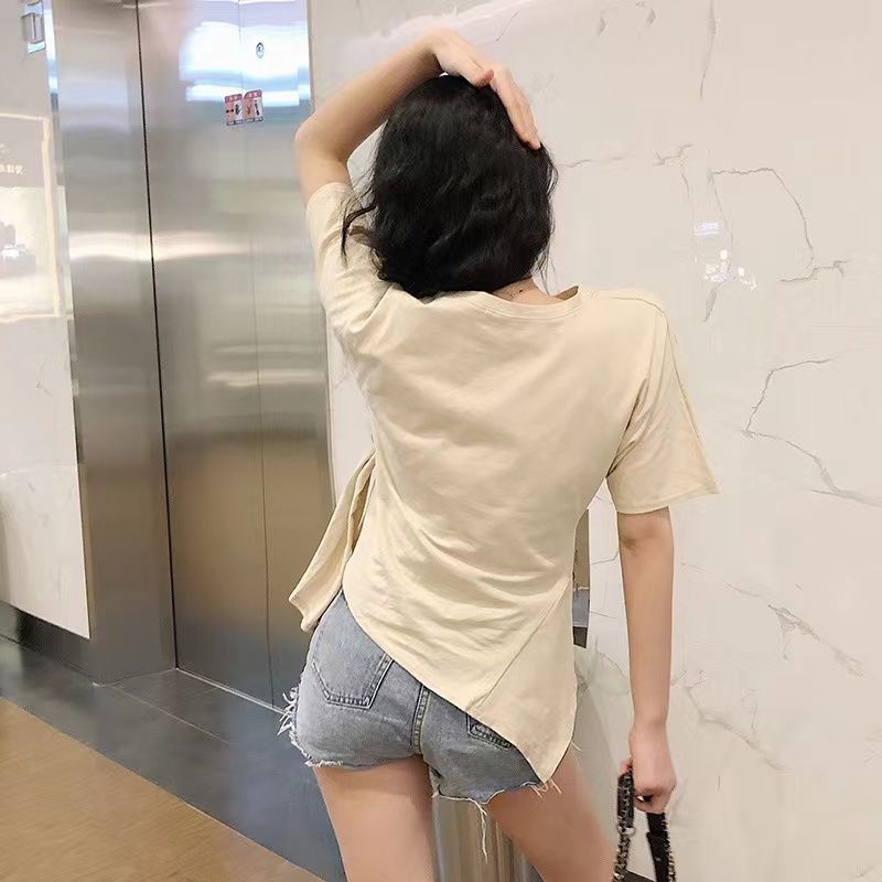 Áo Thun Tay Ngắn Dáng Rộng Phong Cách Thời Trang Hàn Quốc Dành Cho Nữ