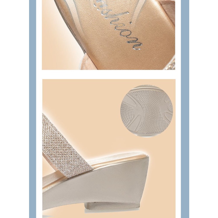 Dép Sandal Đế Xuồng Dày Thời Trang Mùa Hè 2023 Mới Cho Nữ Trung Niên