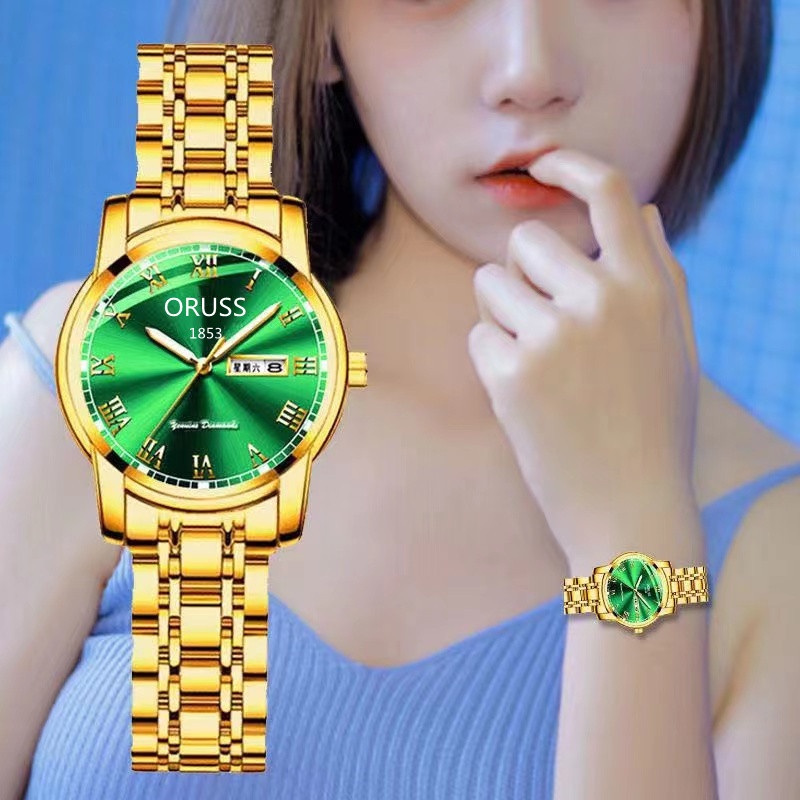 Tungsten Đồng Hồ Đeo Tay Bằng Thép Màu Trắng Chống Thấm Nước Đơn Giản Phong Cách Hàn Quốc Cho Nữ Sinh