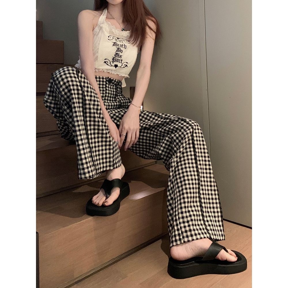 Quần Dài Lưng Cao Ống Rộng Phong Cách Mới Mùa Hè 2023