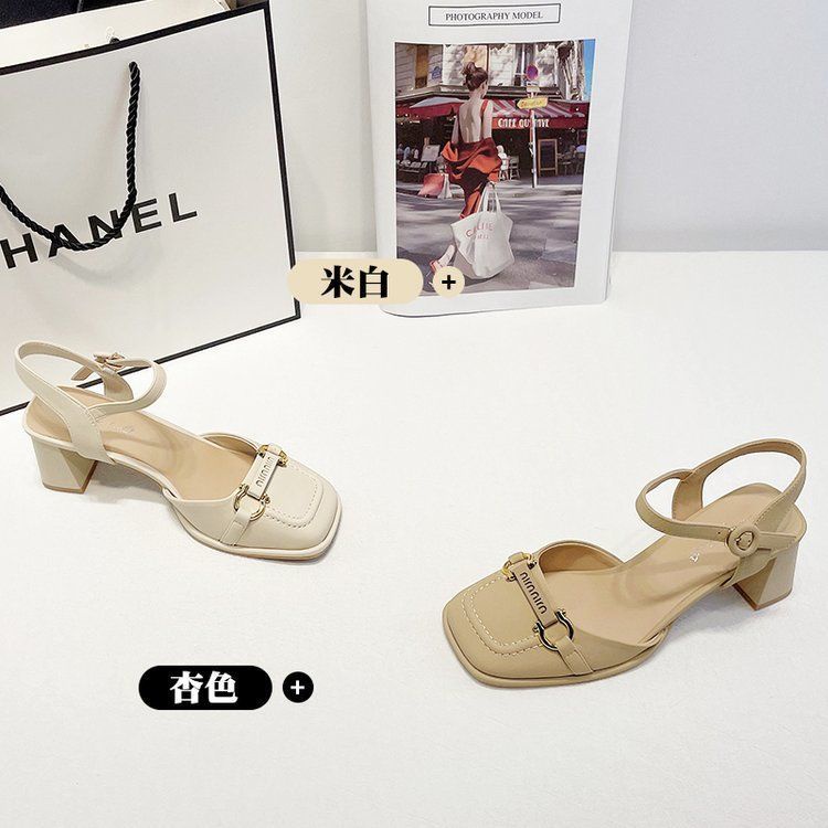 Sandal Cao Gót Một Dây Phong Cách Roman Thời Trang Mùa Hè 2023 Mới Cho Nữ