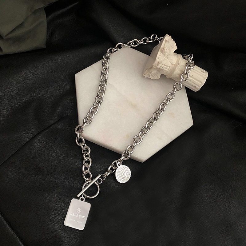 Vòng cổ Titan Phong Cách Harajuku Âu Mỹ Cá Tính Cho Nam Nữ