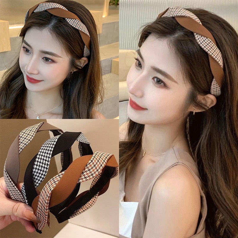 Băng Đô Cài Tóc Dạng Xoắn Họa Tiết Kẻ Sọc Phong Cách Pháp Cổ Điển Thời Trang 2022 Mới Cho Nữ