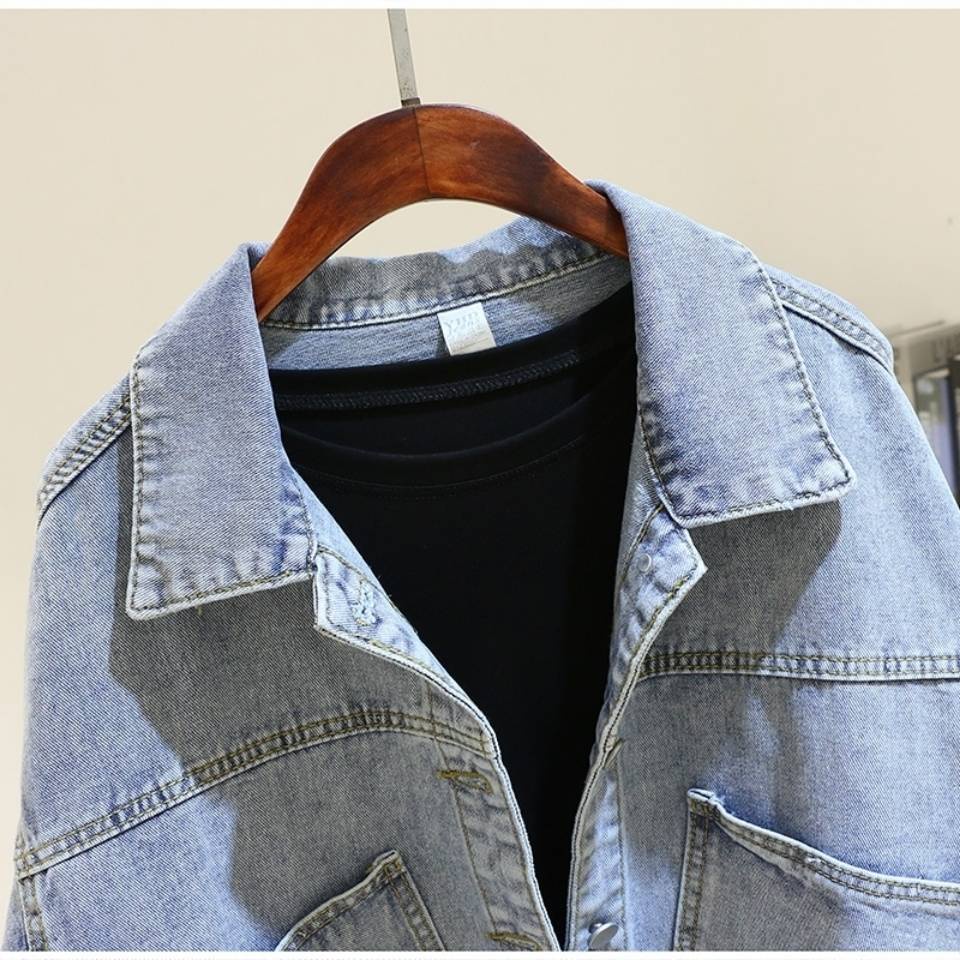 Áo Khoác Denim Tay Cánh Dơi Ngắn Dáng Rộng Phong Cách Harajuku Hàn Quốc Thời Trang Mùa Xuân Mới 2023 Dành Cho Bạn