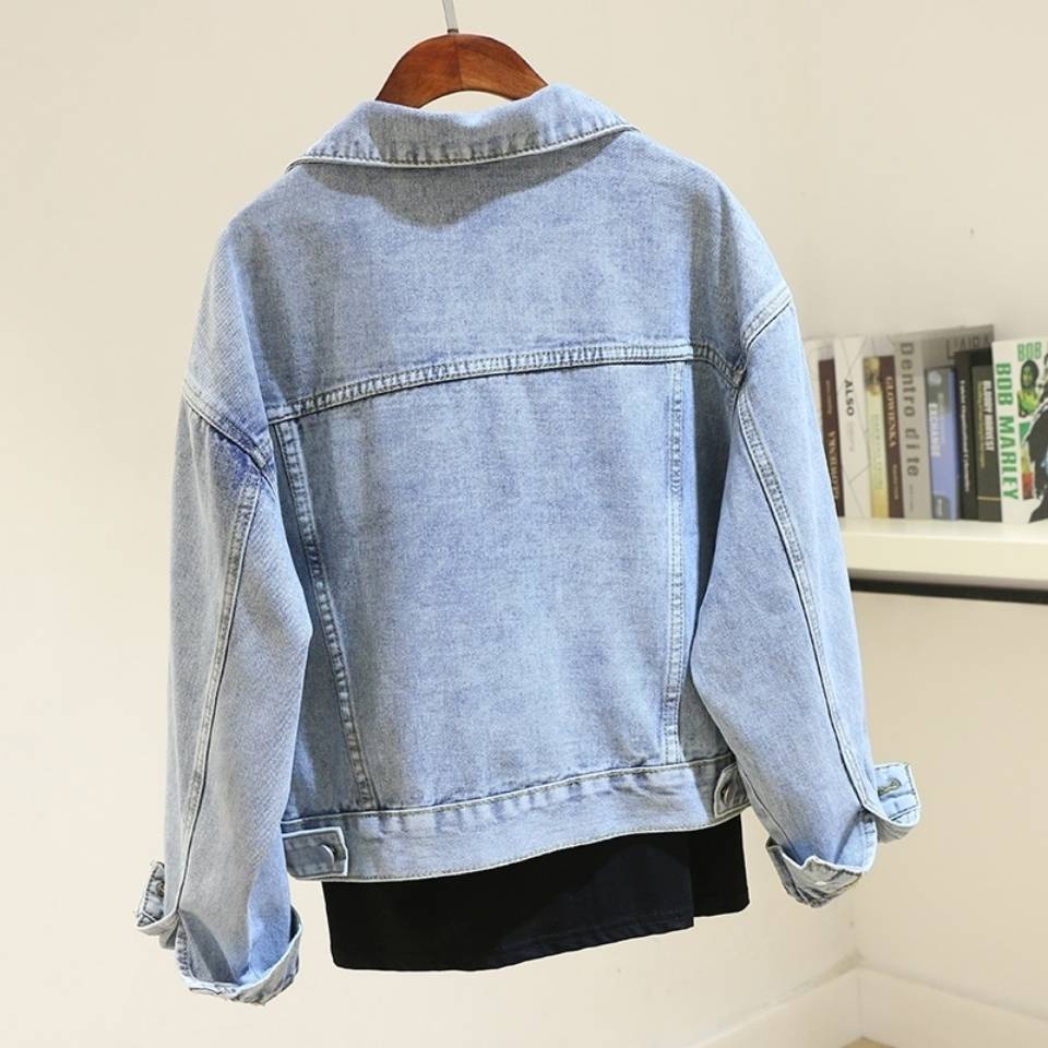Áo Khoác Denim Tay Cánh Dơi Ngắn Dáng Rộng Phong Cách Harajuku Hàn Quốc Thời Trang Mùa Xuân Mới 2023 Dành Cho Bạn