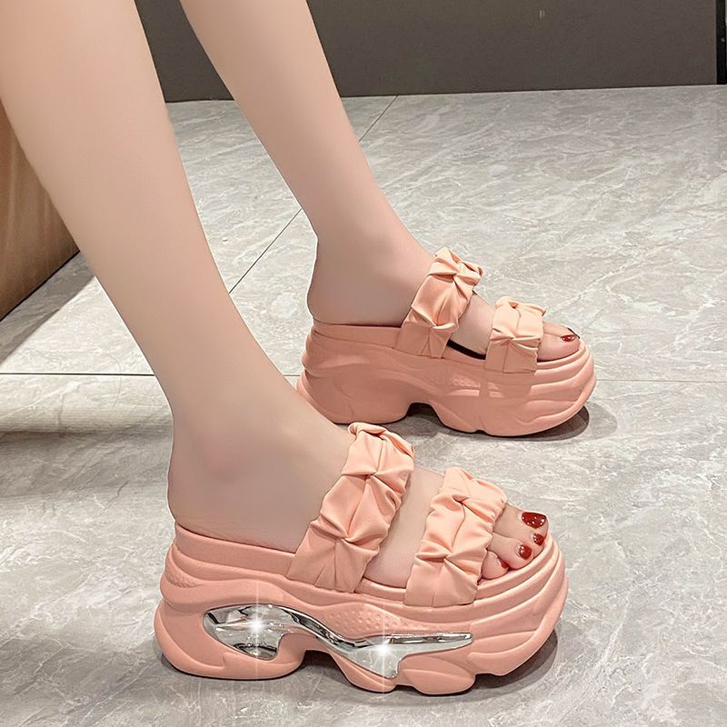 Dép Sandal Đế Dày Thời Trang Mùa Hè 2023 Phong Cách Châu Âu Cho Nữ Lật