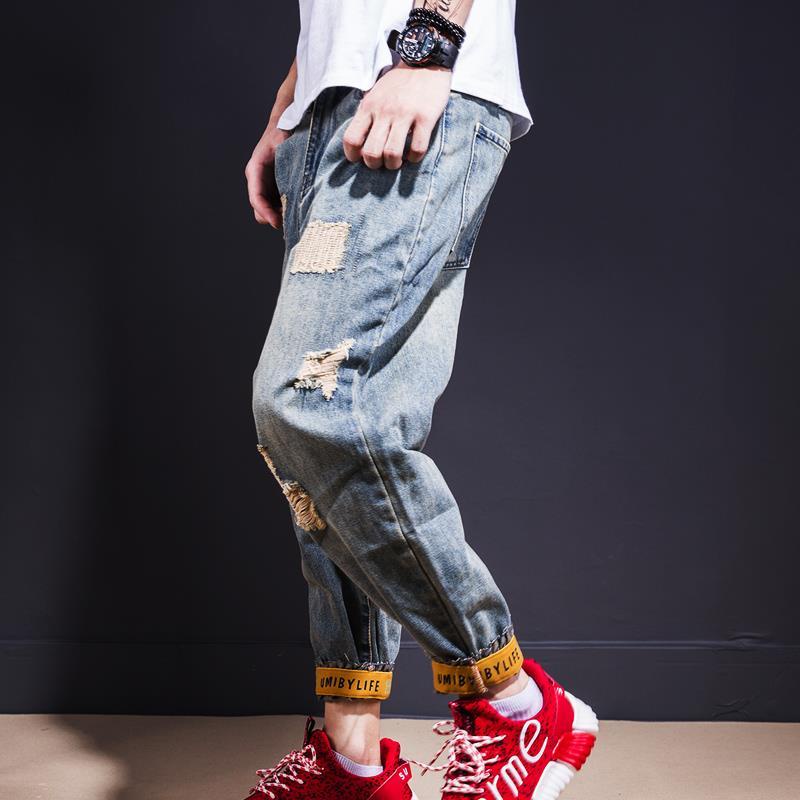 Quần Jean Rách Dáng Suông Thời Trang Hàn Quốc Cho Nam