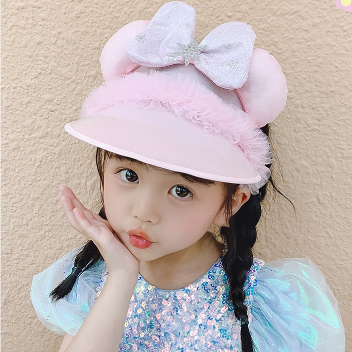 Mũ Lưỡi Trai Hở Chóp Che Nắng Chống Tia Cực Tím In Hoạt Hình Dễ Thương Cho Bé