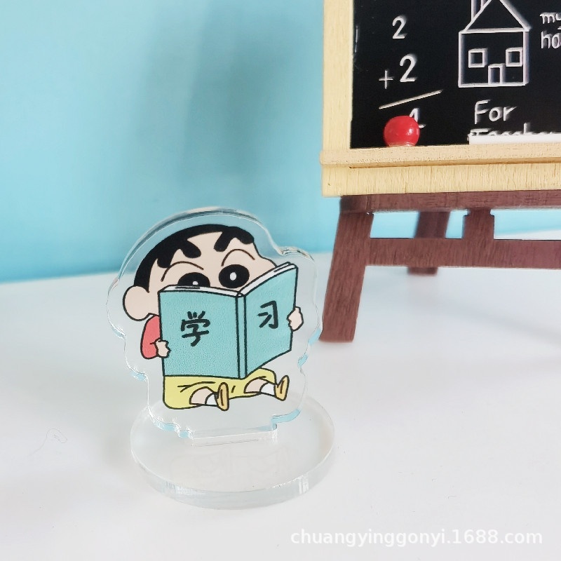 Giá Đỡ Bằng Acrylic Hình Shin-Chan Dễ Thương Để Bàn Trang Trí