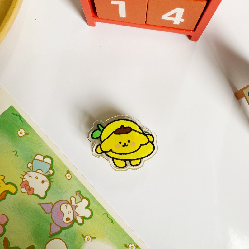 Kẹp Giấy Ghi Chú Bằng Acrylic Kiểu Hoạt Hình Dễ Thương Cho Bé Gái