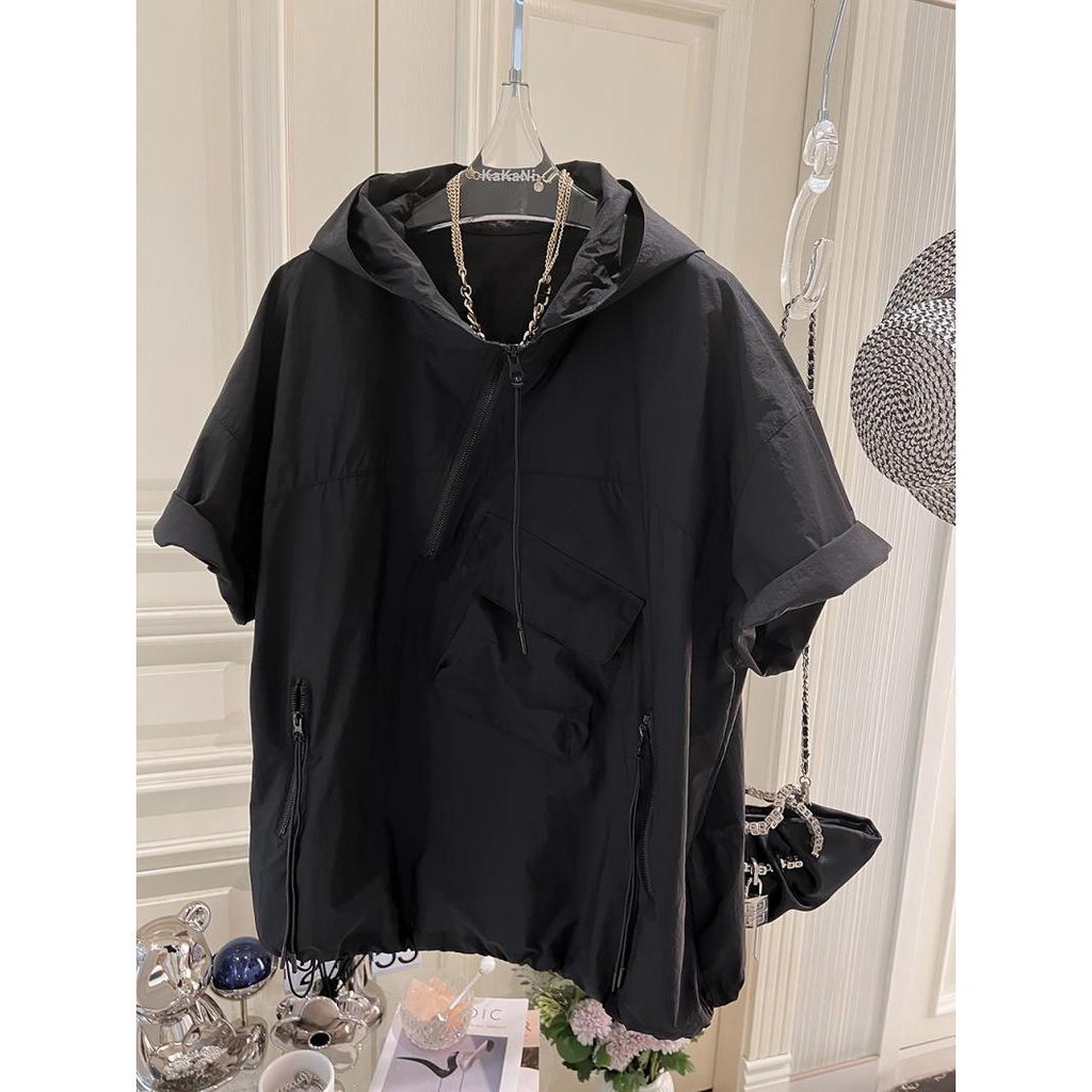 Hàng Có Sẵn! Hàng Có Sẵn!Áo Hoodie Tay Ngắn Chống Nắng Có Size Lớn 300 Thời Trang Dành Cho Nam Và Nữ