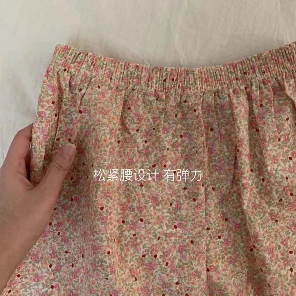 Bộ Đồ Ngủ Một Mảnh Áo Hai Dây Có Mút Đệm Ngực + Quần Short Họa Tiết Hoa Thời Trang Mùa Hè Dành
