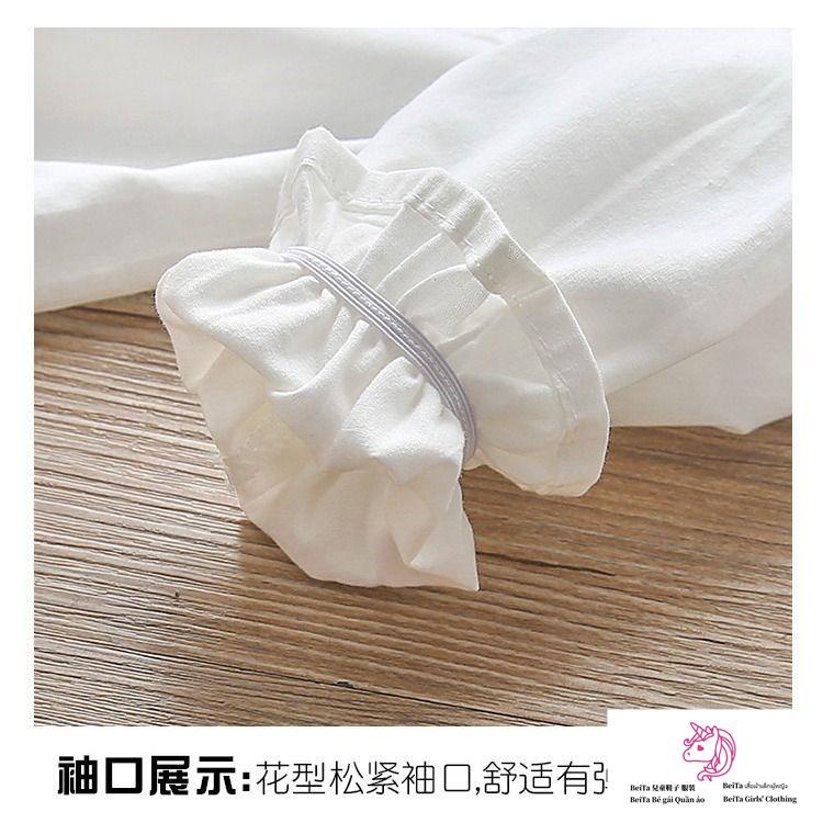 Beita ~ girls spring autumn shirt 2023 new style baby girl long-sleeved lace phiên bản hàn quốc thời trang đế búp bê cổ áo sơ mi trắng mùa hè