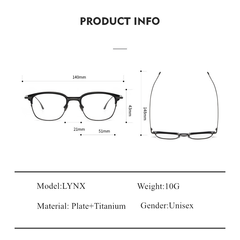 Kính Mát Gọng Vuông Bằng Titan Thời Trang Cho Nam Nữ