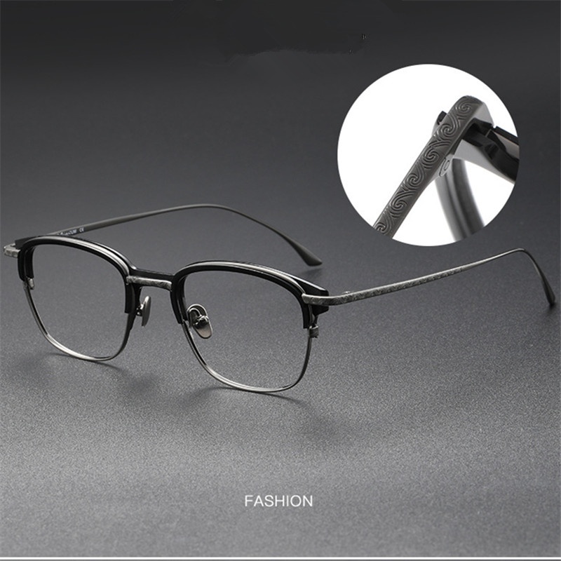 Kính Mát Gọng Vuông Bằng Titan Thời Trang Cho Nam Nữ