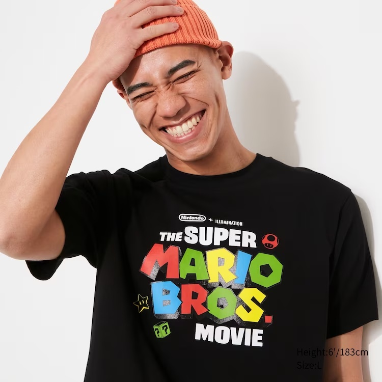 UNIQLO Nhân Vật SUPER MARIO BROS Áo Thun Tay Ngắn In Hình Phim UT Độc Đáo 8629