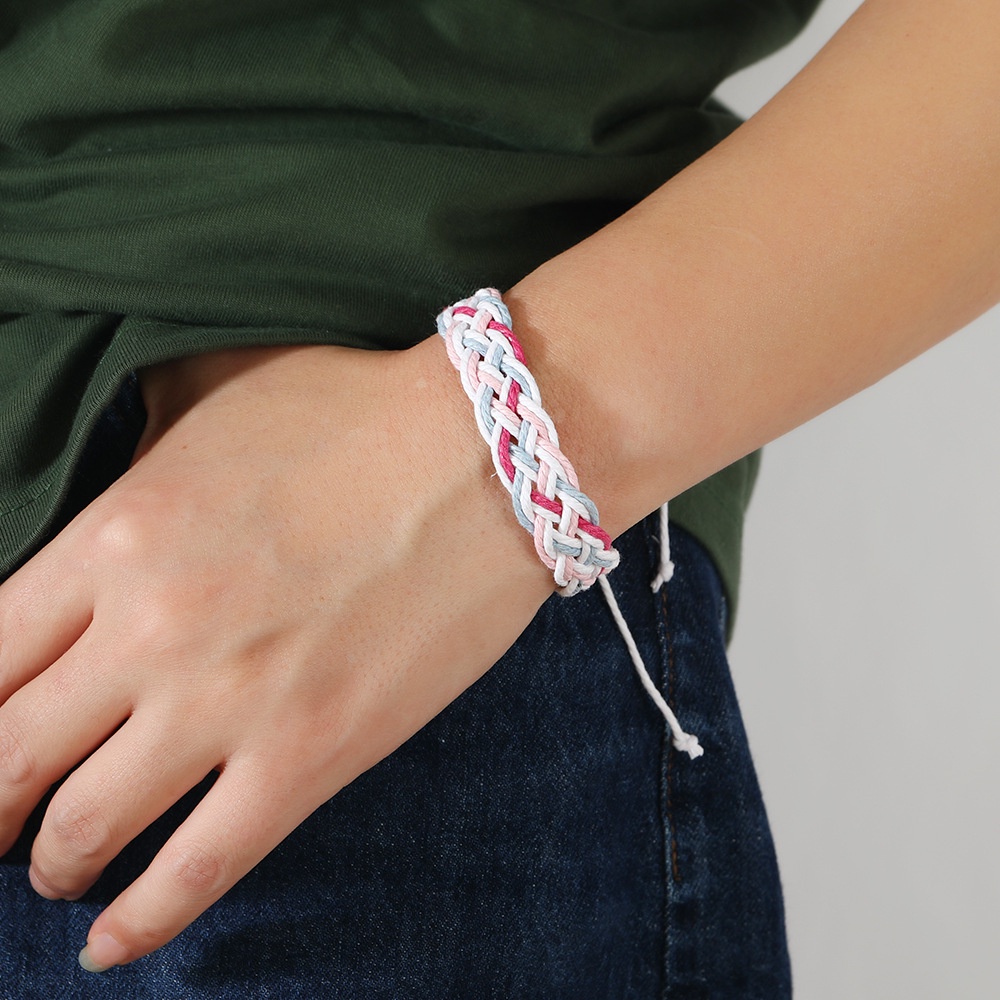 Vòng tay dây bện ren dân tộc phong cách retro handmade boho nhiều màu cho tình bạn/ nam nữ