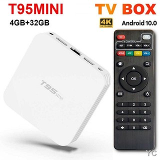 Đầu tv box t95mini 4k h.265 2.4g wifi android 10.0 chuyên dụng kèm phụ kiện