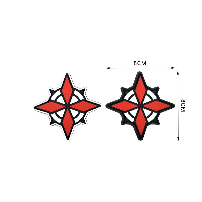 Huy Hiệu Dán 3D Bằng Cao Su PVC In Chữ Umbrella Corporation Morale
