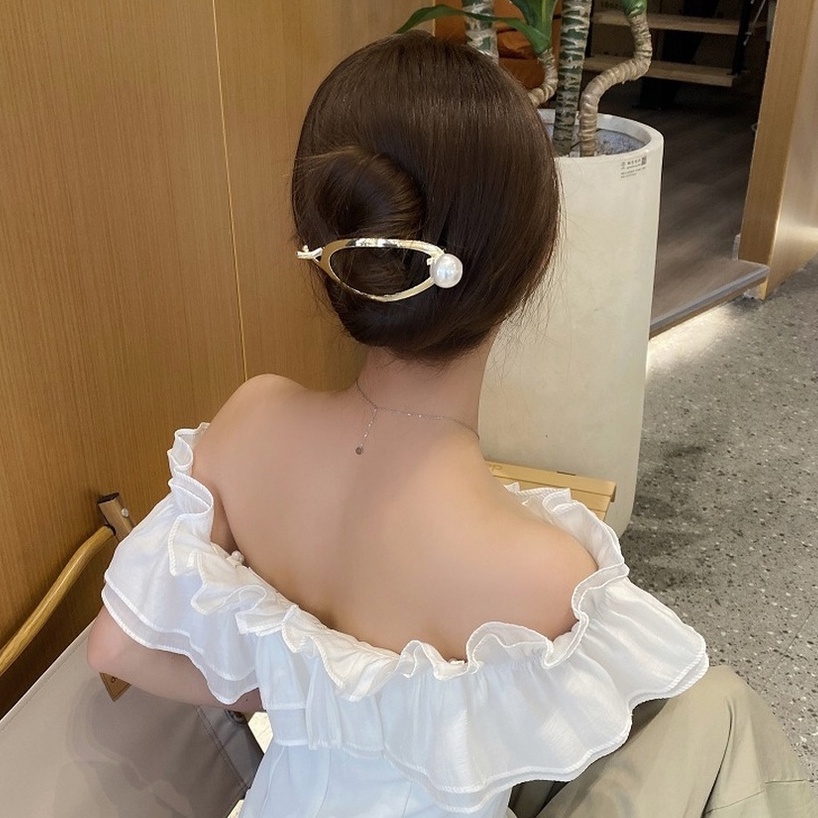 Kẹp Tóc Đuôi Cá Đính Ngọc Trai Thời Trang Cho Nữ