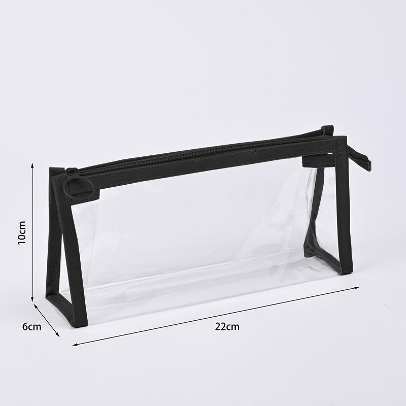 1 Túi Đựng Bút Bằng PVC Trong Suốt Khóa Kéo Chống Nước Cỡ Lớn Tiện Dụng