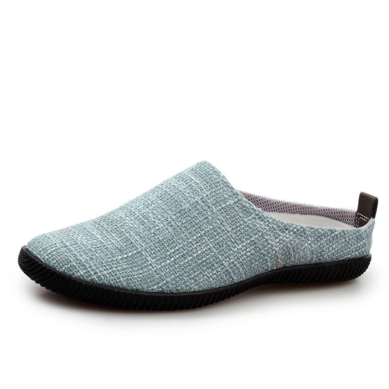 Giày Lười Vải Lanh Thoáng Khí Thời Trang Mùa Hè Cho Nam