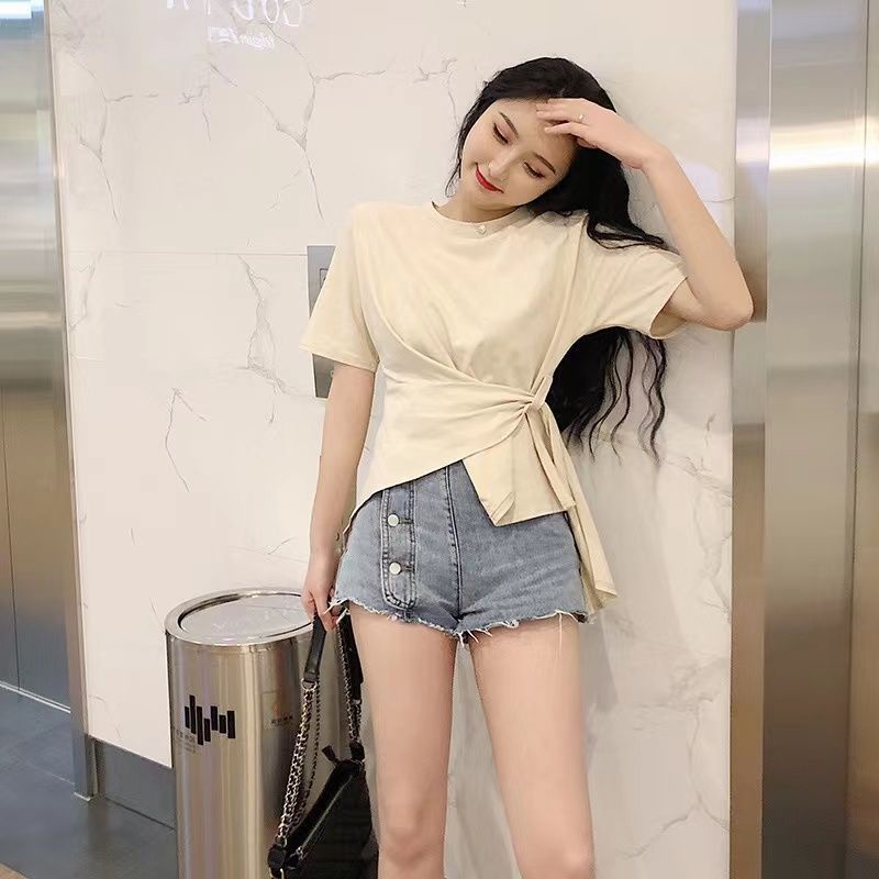 Áo Thun Tay Ngắn Dáng Rộng Phong Cách Thời Trang Hàn Quốc Dành Cho Nữ