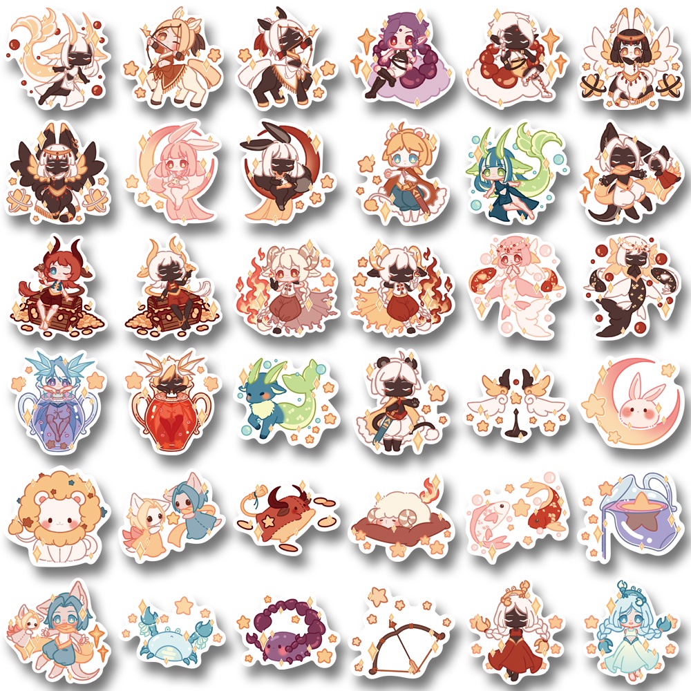 Bộ 36 Miếng Dán Chống Thấm Nước Họa Tiết Chòm Sao Hoạt Hình Dễ Thương Độc Đáo