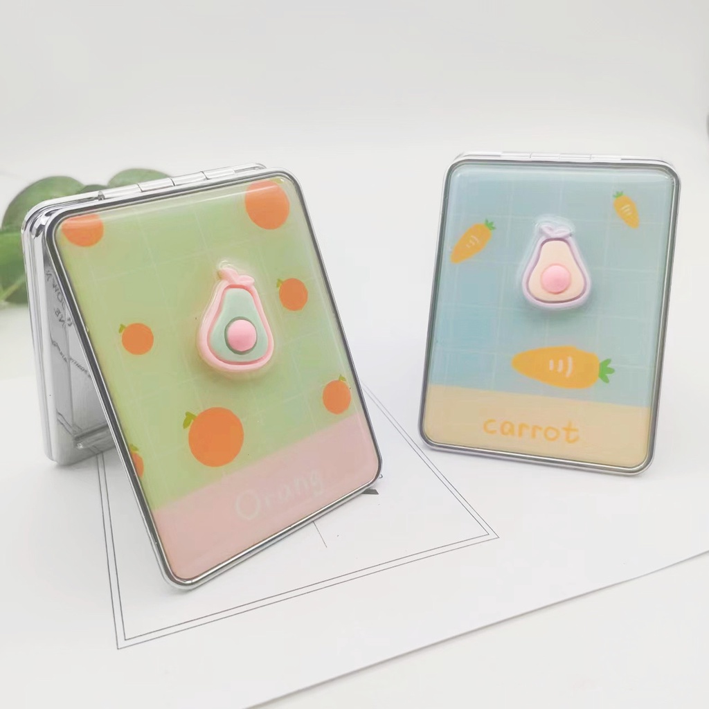 KMHO Gương trang điểm Di động Nhỏ dễ thương Phim hoạt hình Sinh viên Gương HD Gương Trang điểm Nhỏ Cô gái Gương