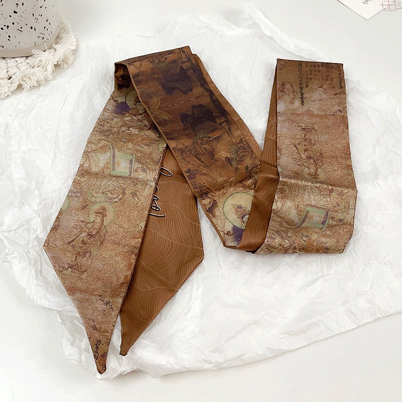 Khăn Quàng Cổ Lụa Cao Cấp Phong Cách Trung Hoa Cổ Điển Thời Trang Xuân Thu Cho Nữ