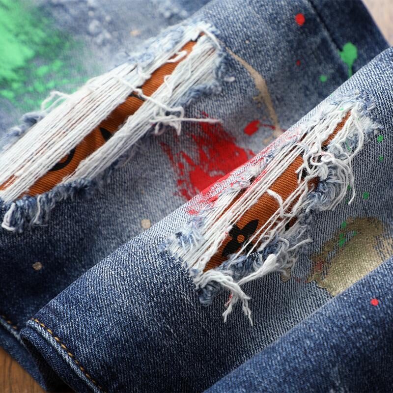 Quần jeans Rách Thời Trang Đường Phố Cá Tính Cho Nam