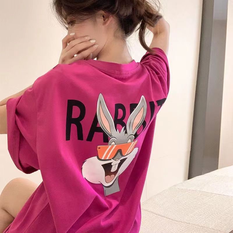 Áo Thun 100% Cotton Tay Ngắn Dáng Rộng Thời Trang Mùa Hè 2023 Phong Cách Hàn Quốc Cho Nữ