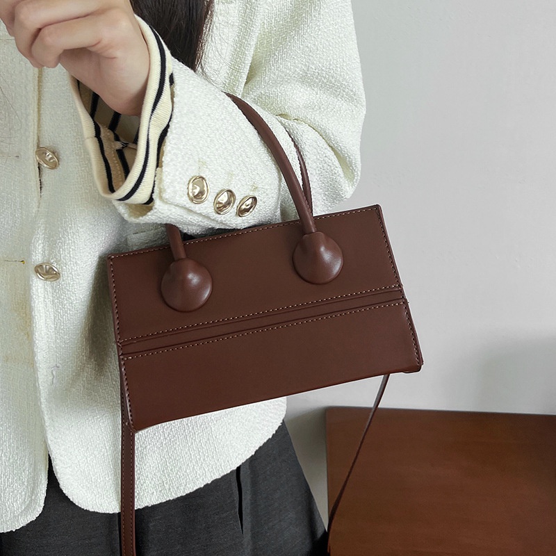 Túi xách đeo chéo IELGY dáng vuông nhỏ gọn phong cách cổ điển thời trang đơn giản dây tháo rời được dài 125cm