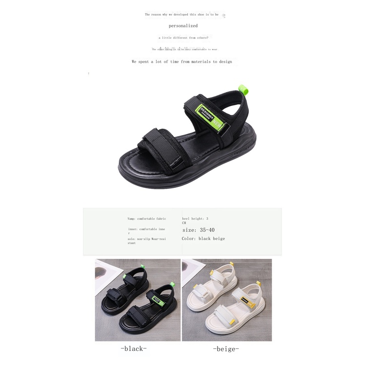 （DUSTO）Xăng đan Thể Thao Quai Dán Đế Phẳng Chống Trượt Đa Năng Mẫu Mới 2023 Dành Cho Học Sinh Đi Biển Mùa Hè