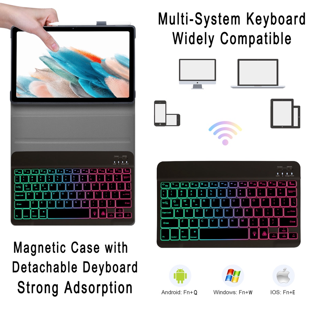 Bao Da PU Máy Tính Bảng Có Bàn Phím Tháo Rời Không Dây Cho Xiaomi Pad 6 Pro 6 11.0 2023 Xiaomi Mi Pad 6 Pro 6
