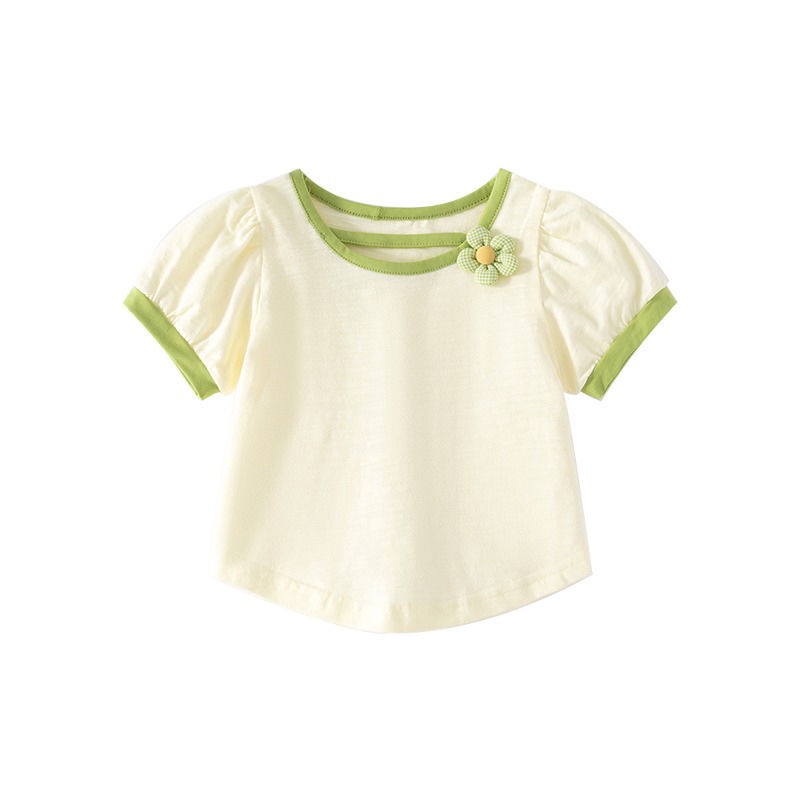 Áo Thun Tay Ngắn In Hoa Thời Trang Mùa Hè 2023 Mới Cho Bé Gái