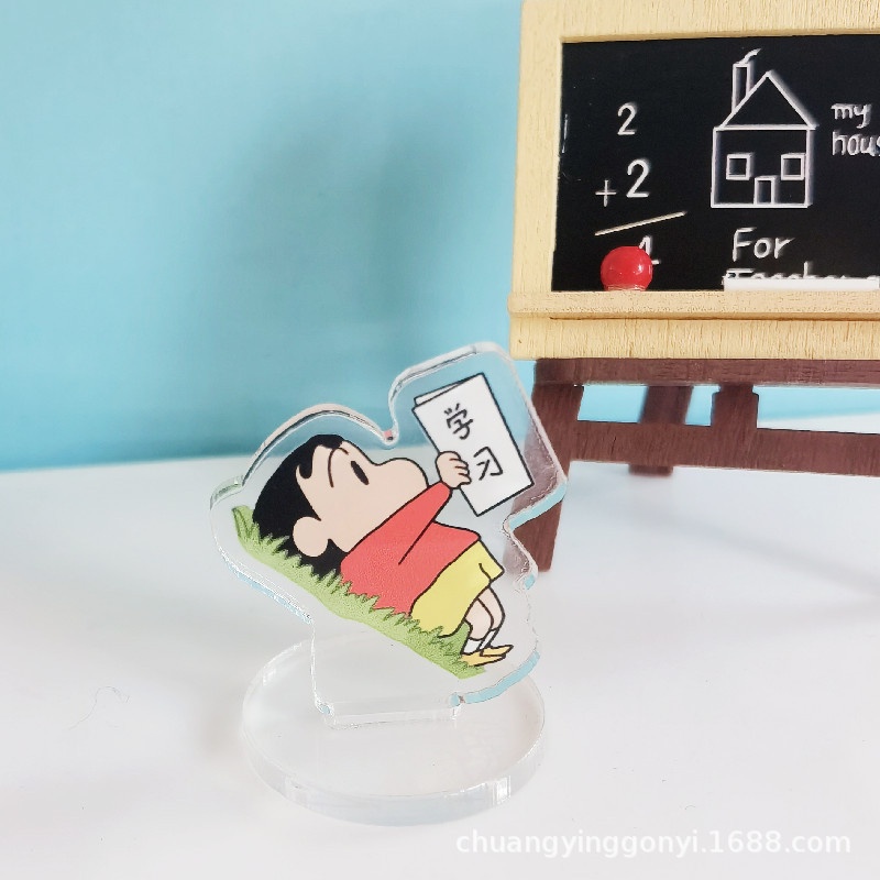 Giá Đỡ Bằng Acrylic Hình Shin-Chan Dễ Thương Để Bàn Trang Trí