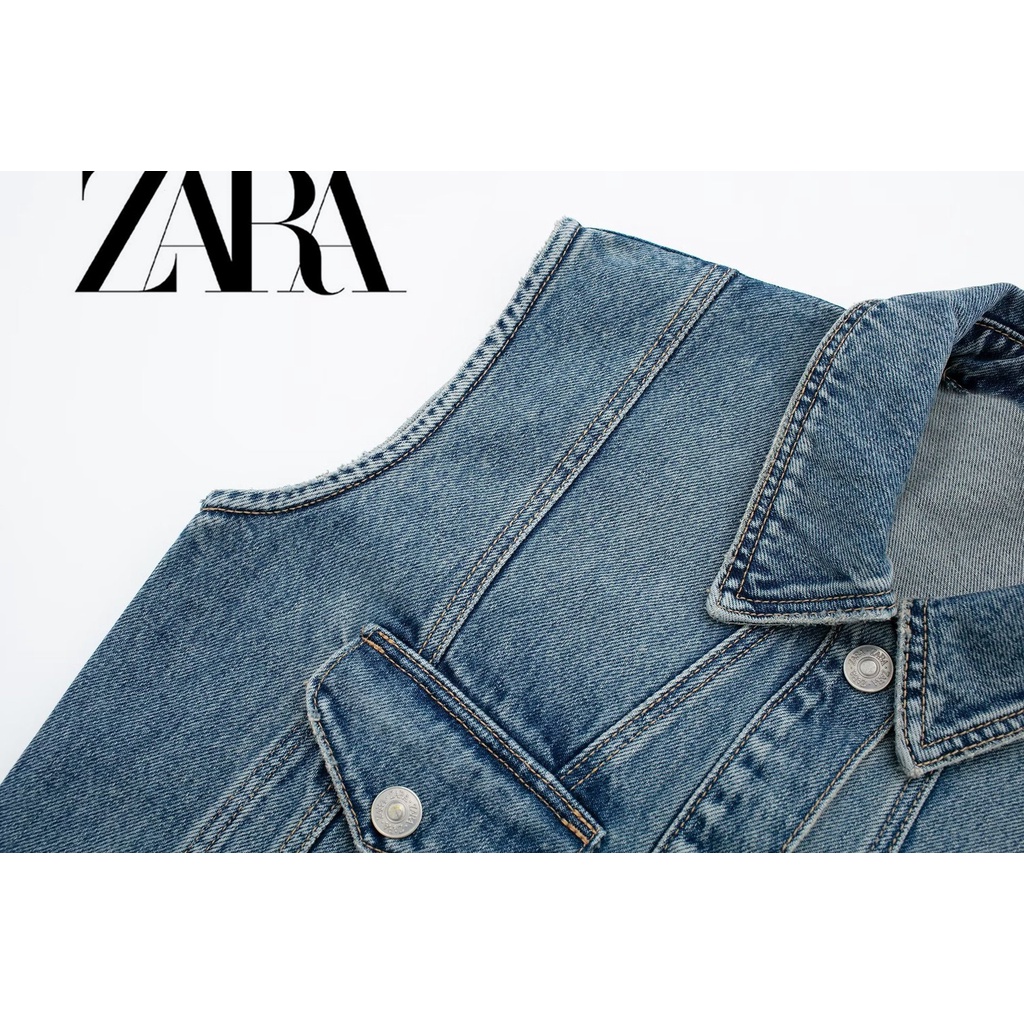 Đầm Denim Không Tay Phối Túi Thiết Kế Mỏng Cao Cấp Thời Trang Dành Cho Nữ